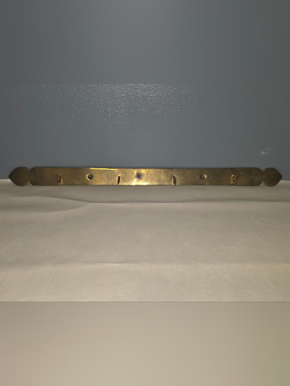 Vintage Brass French Country Style Wall Decor Hanging Rail With Hooks